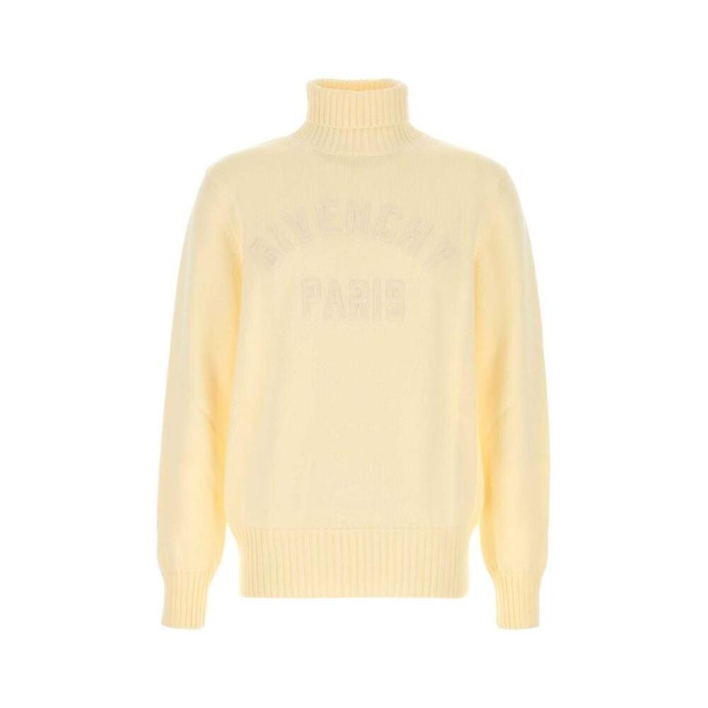 GIVENCHY Monogram Logo Turtleneck Sweater Men YELLOW Sweaters & Cardigans